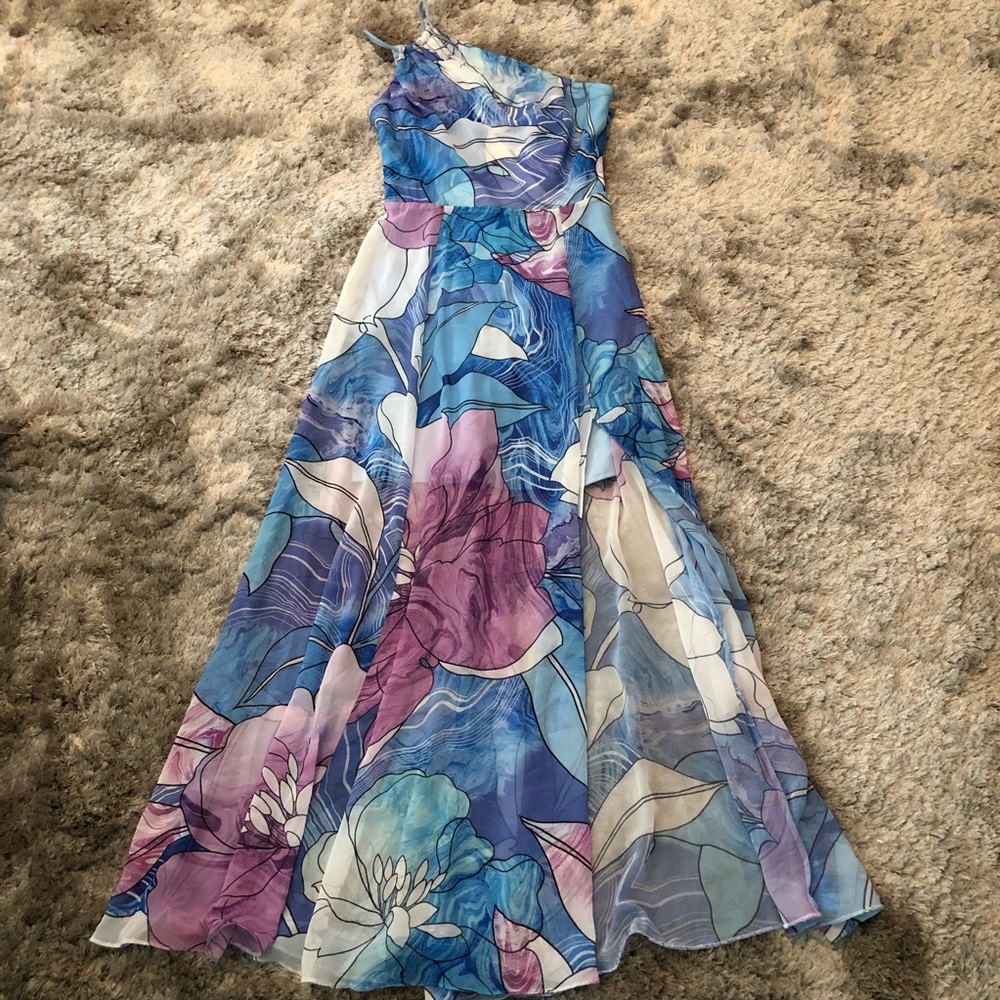 Marciano one shoulder full length dress